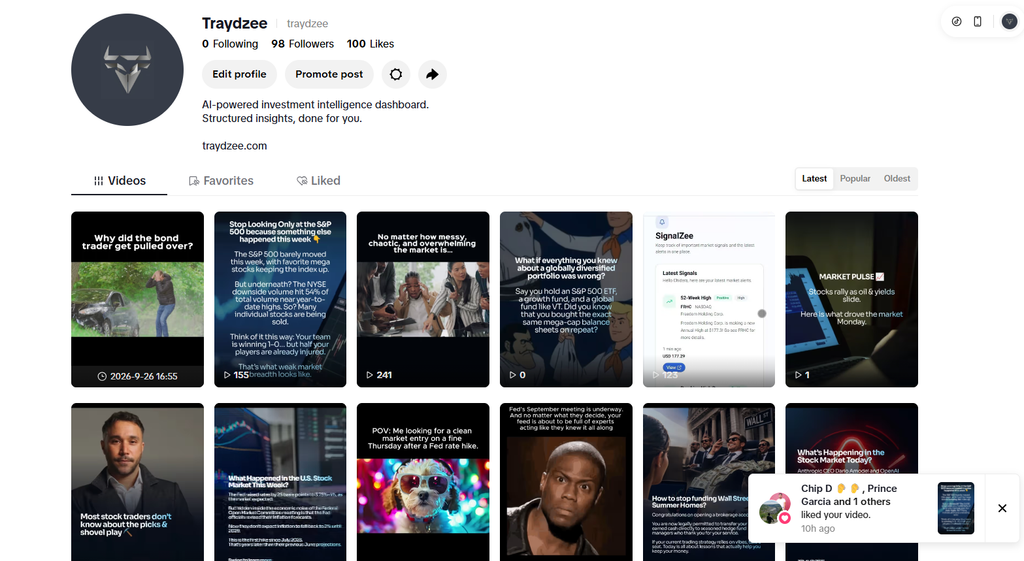 tiktok mainpage results