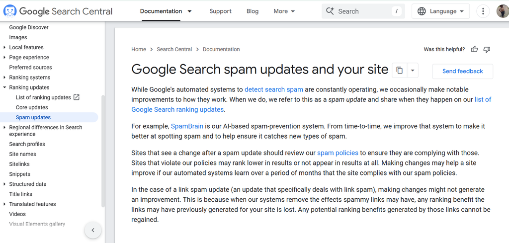 google's spam update